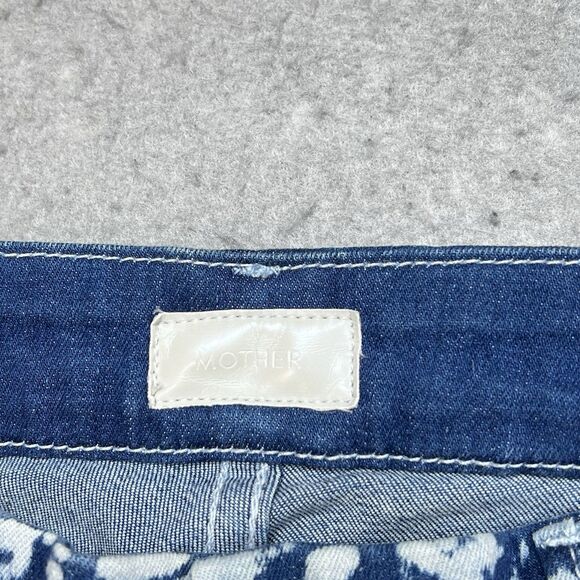 Mother Jeans Womens Size 25 Looker Ankle Zip Magical Flowers in Forest of Dreams - Picture 12 of 15